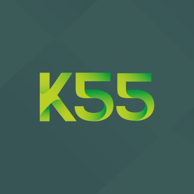 Ortak mektup ve sayı logosu K55