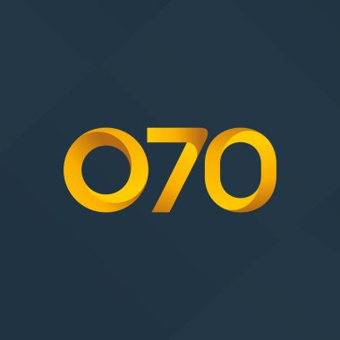 Ortak mektup ve sayı logosu O70