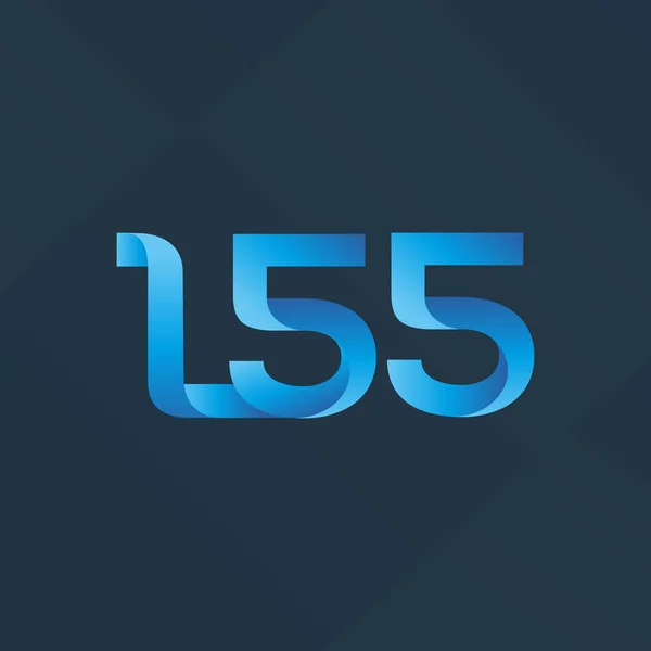 Logotipo de letra y número común L55 — Vector de stock