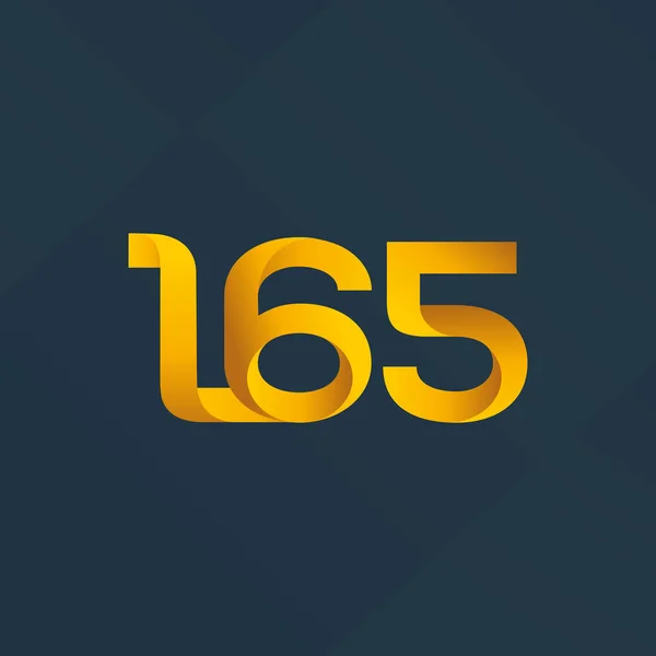 Спільна літера і номерний логотип L65 — стоковий вектор