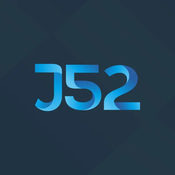 Joint Letter and number logo J52 — Stock Vector