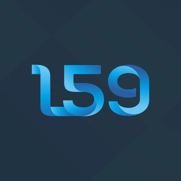 Logotipo de letra y número común L59 — Vector de stock