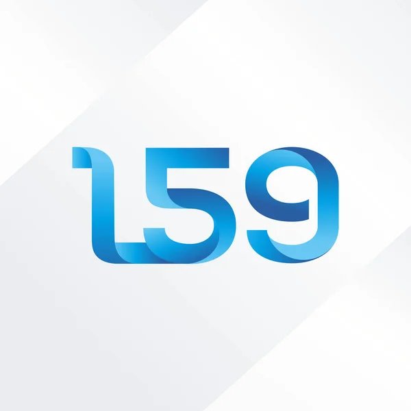 Logotipo de letra y número común L59 — Vector de stock