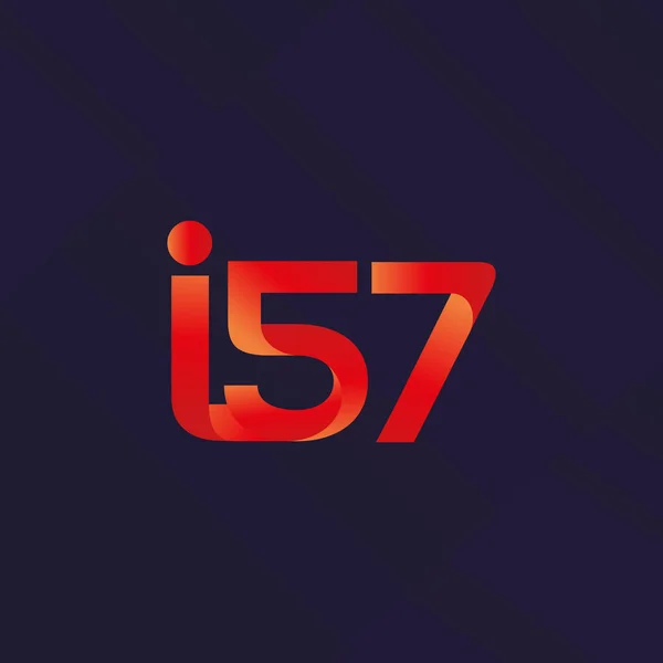 Logotipo común de la carta y el número I57 — Vector de stock