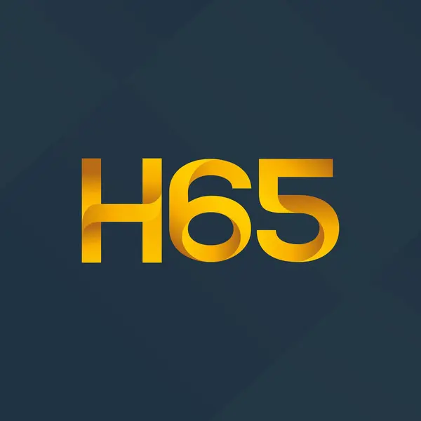 Joint Letter and number logo H65 — Stock Vector