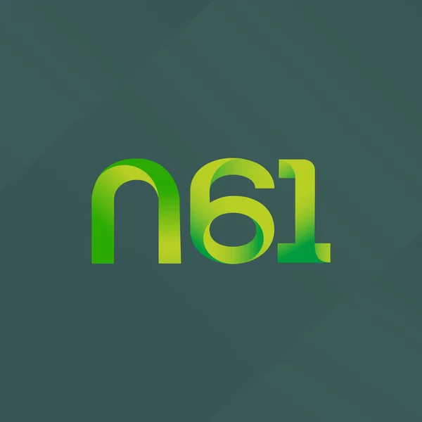 Společný dopis a číslo logo N61 — Stockový vektor