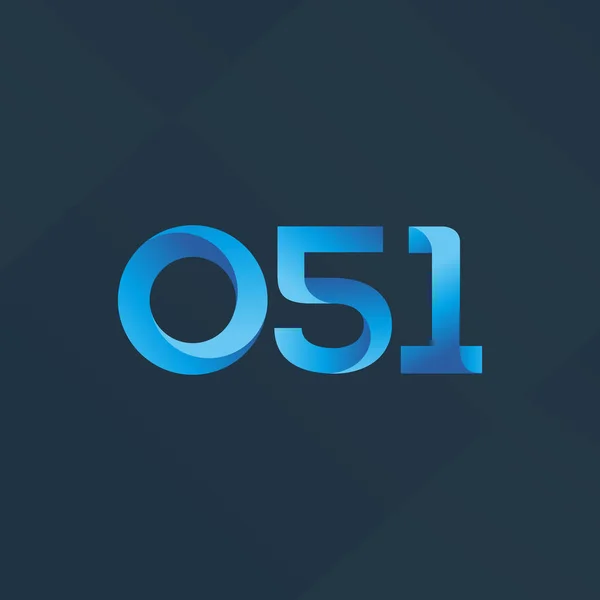 Közös betű és szám logó O51 — Stock Vector