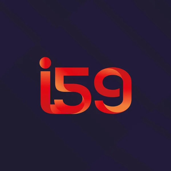 Logotipo común de la carta y el número I59 — Vector de stock