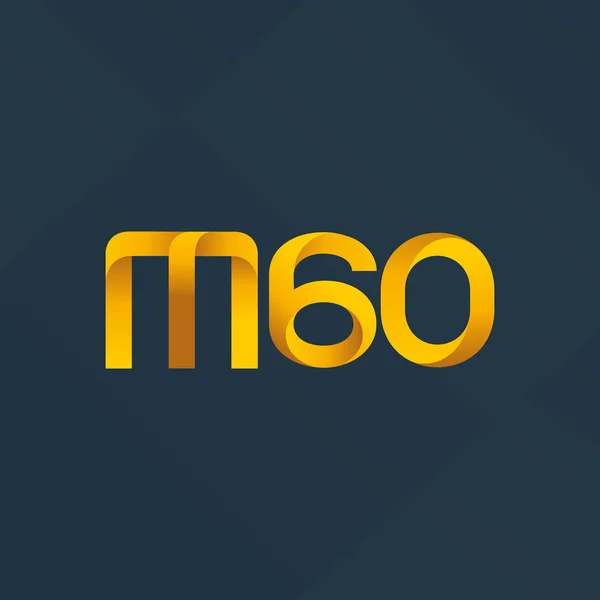 共同書簡と番号ロゴ M60 — ストックベクタ
