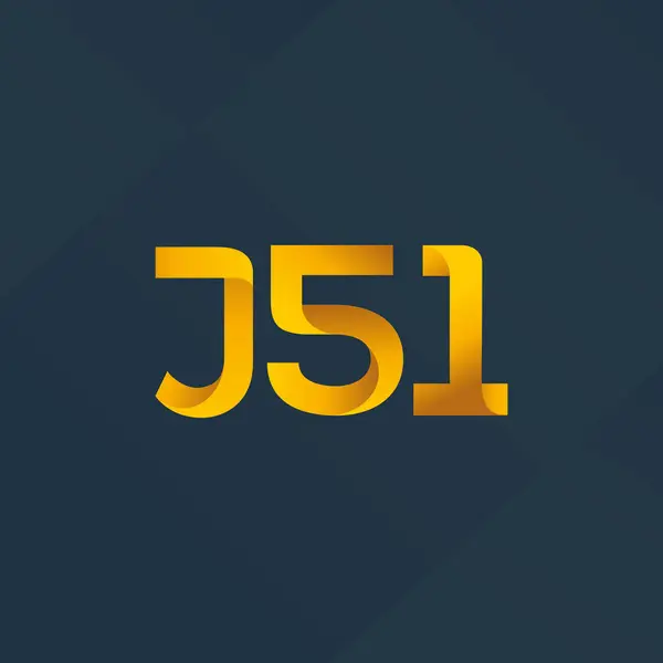 Joint Letter and number logo J51 — Stock Vector