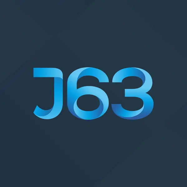 Joint Letter and number logo J63 — Stock Vector
