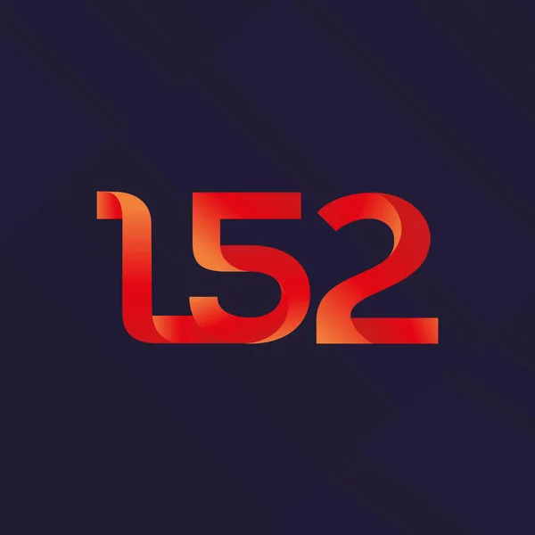 Gemeinsamer Buchstabe und Zahl Logo l52 — Stockvektor