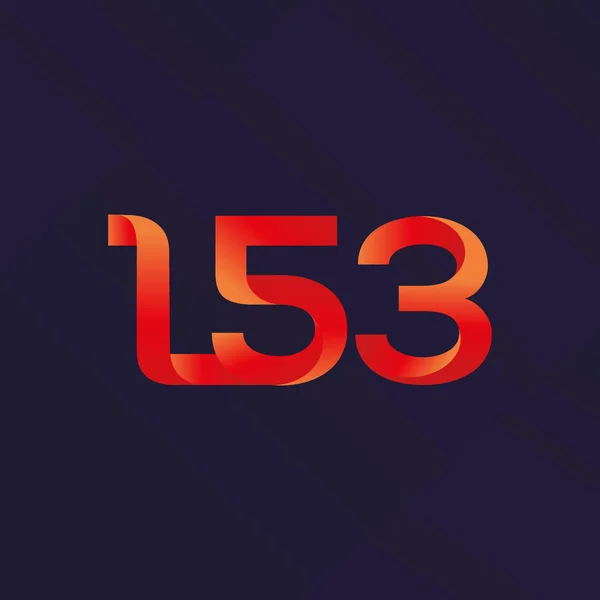 Logotipo común de la carta y del número L53 — Vector de stock