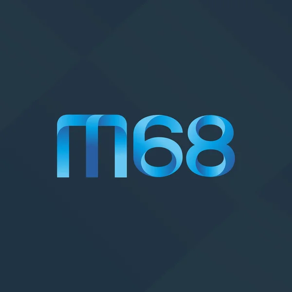 문자 및 숫자 로고 M68 — 스톡 벡터