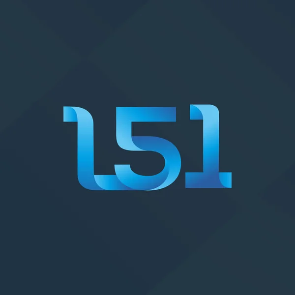 Logotipo común de la carta y del número L51 — Vector de stock