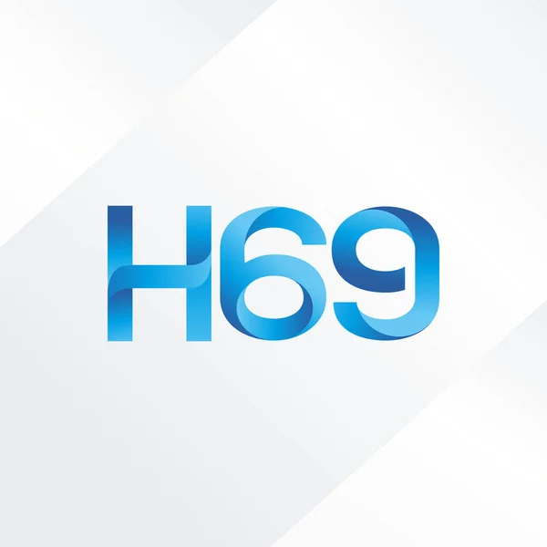 Lettre commune et logo numérique H69 — Image vectorielle