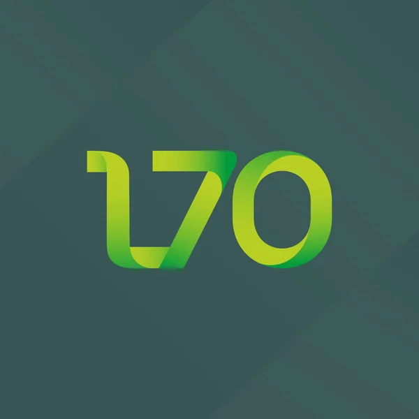 Společný dopis a číslo logo L70 — Stockový vektor