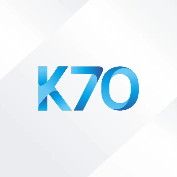 Carta conjunta e logotipo do número K70 — Vetor de Stock