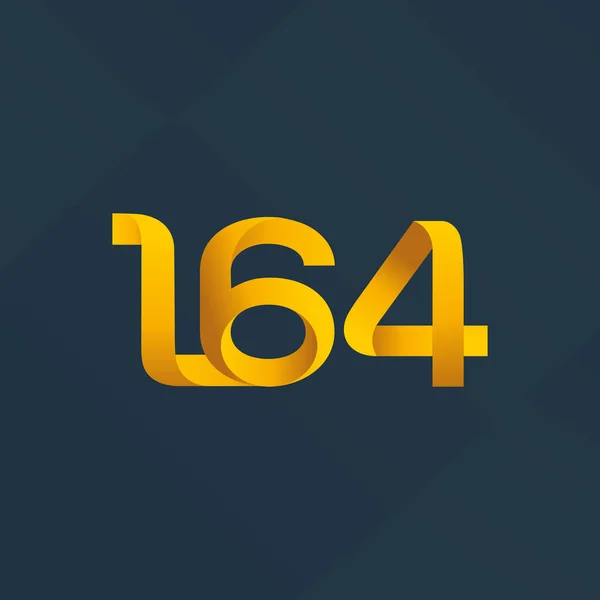 Gemensamt brev och antal logotyp L64 — Stock vektor