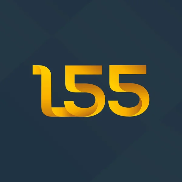 Ortak mektup ve sayı logosu L55 — Stok Vektör