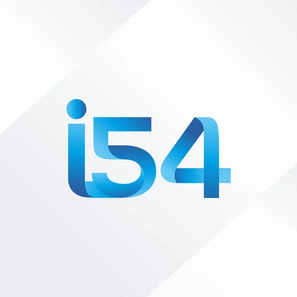 Logotipo común de la carta y el número I54 — Vector de stock