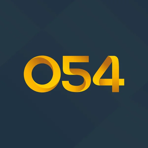 共同書簡と番号ロゴ O54 — ストックベクタ