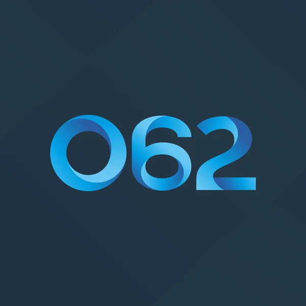 Közös betű és szám logó O62 — Stock Vector