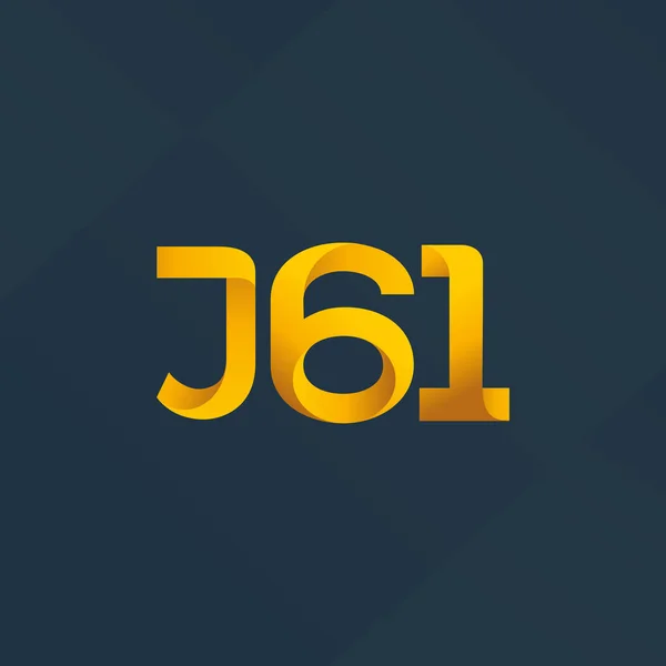 Joint Letter and number logo J61 — Stock Vector