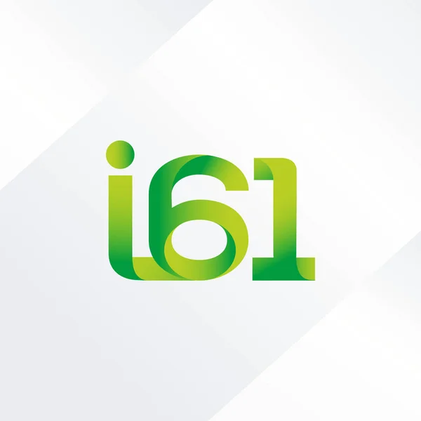 Gemensamt brev och antal logotyp I61 — Stock vektor
