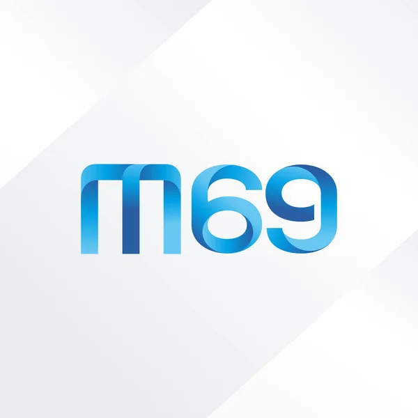共同書簡と番号ロゴ M69 — ストックベクタ