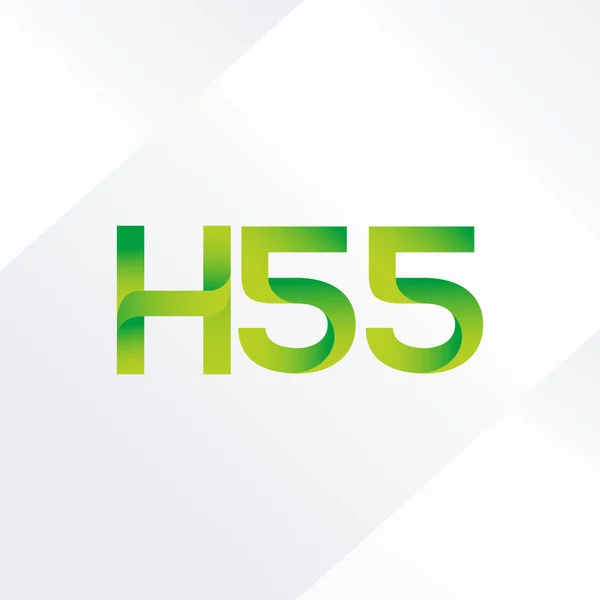 Joint Letter and number logo H55 — Stock Vector