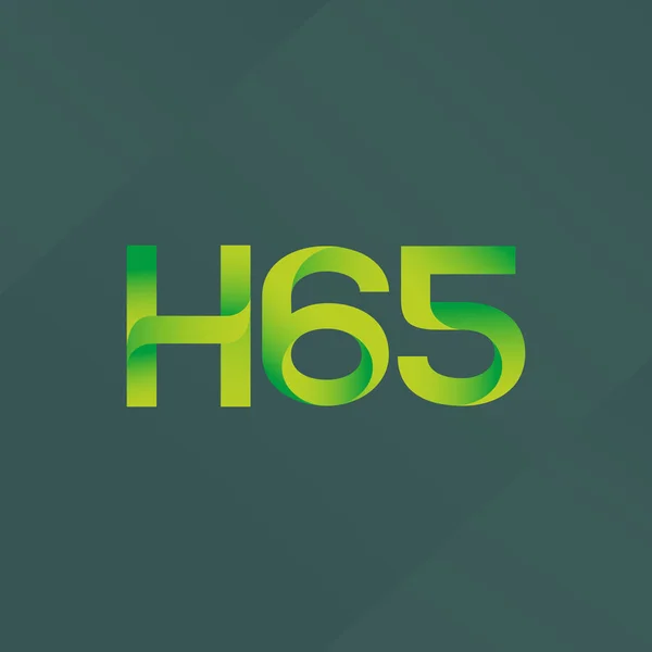 Joint Letter and number logo H65 — Stock Vector