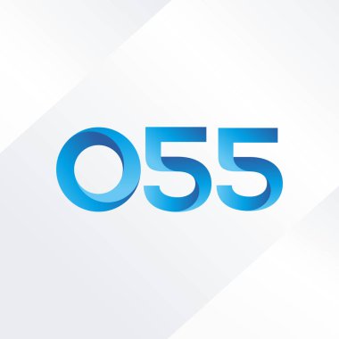 Ortak mektup ve sayı logosu O55