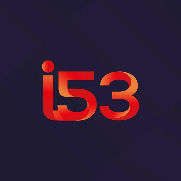 Logotipo común de letra y número I53 — Vector de stock