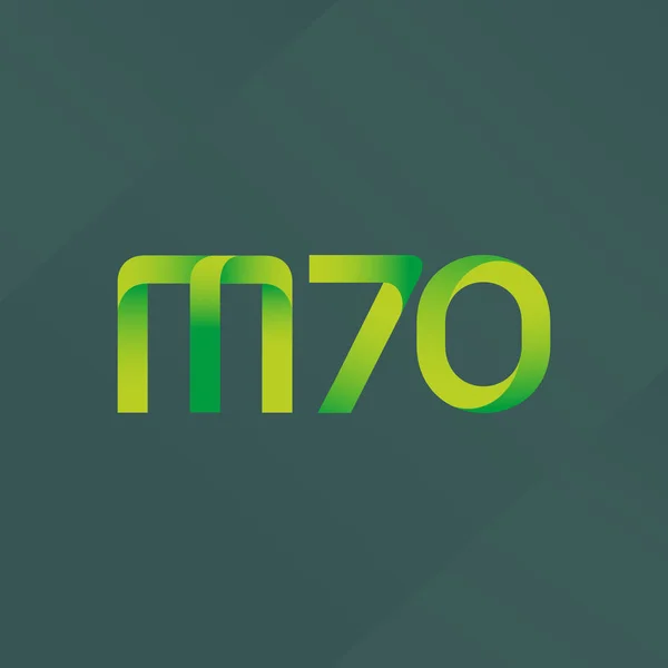 共同書簡と番号ロゴ M70 — ストックベクタ