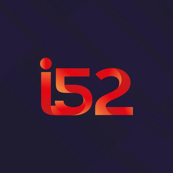 Logotipo común de la carta y el número I52 — Vector de stock