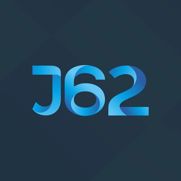 Joint Letter and number logo J62 — Stock Vector