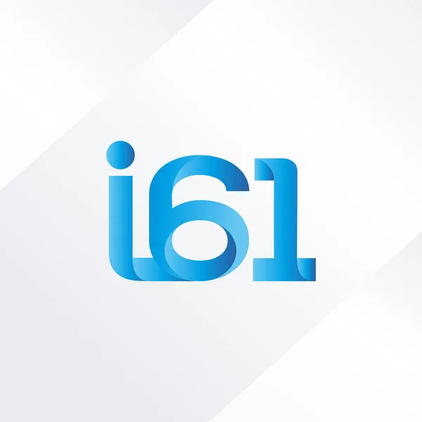 Lettre commune et logo numérique I61 — Image vectorielle