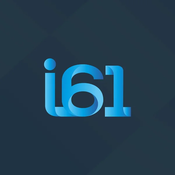Lettre commune et logo numérique I61 — Image vectorielle