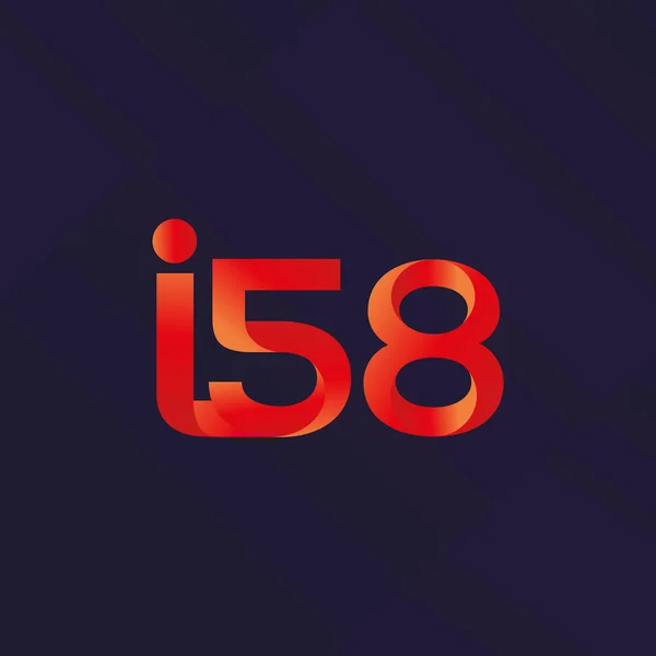 Letra común y número logo I58 — Vector de stock