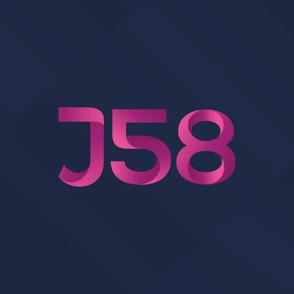 Joint Letter and number logo J58 — Stock Vector
