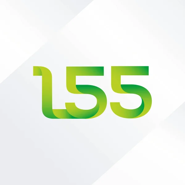 Gemeinsamer Buchstabe und Zahl Logo L55 — Stockvektor