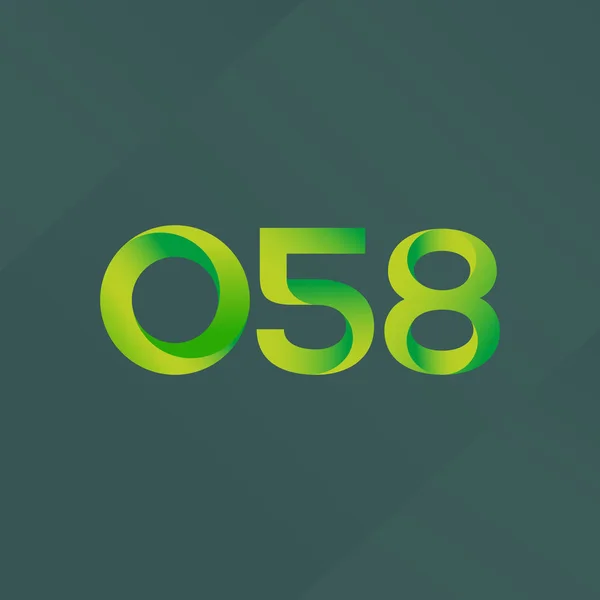 共同書簡と番号ロゴ O58 — ストックベクタ