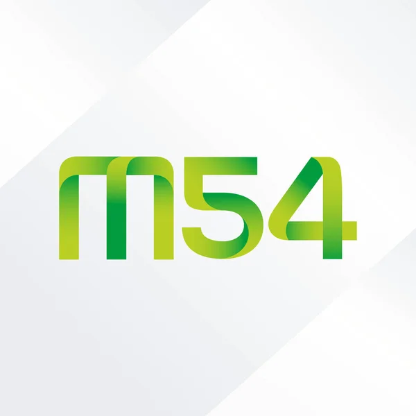 Közös betű és szám logó M54 — Stock Vector