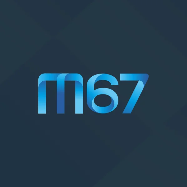 문자 및 숫자 로고 M67 — 스톡 벡터