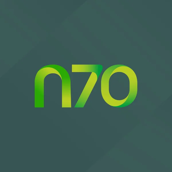 Logotipo de la carta común y número N70 — Vector de stock