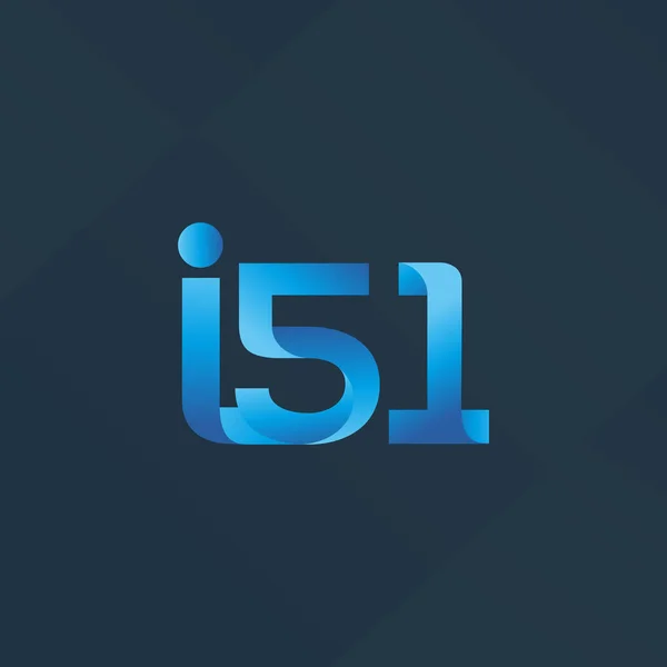 Lettre commune et logo numérique I51 — Image vectorielle