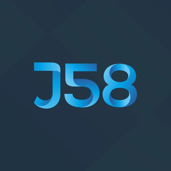 Joint Letter and number logo J58 — Stock Vector