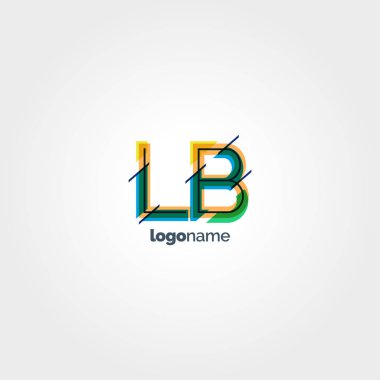 Lb çok renkli logo harfleri