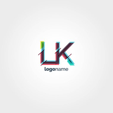 Lk çok renkli logo harfleri